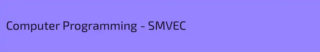 Computer Programming - SMVEC
